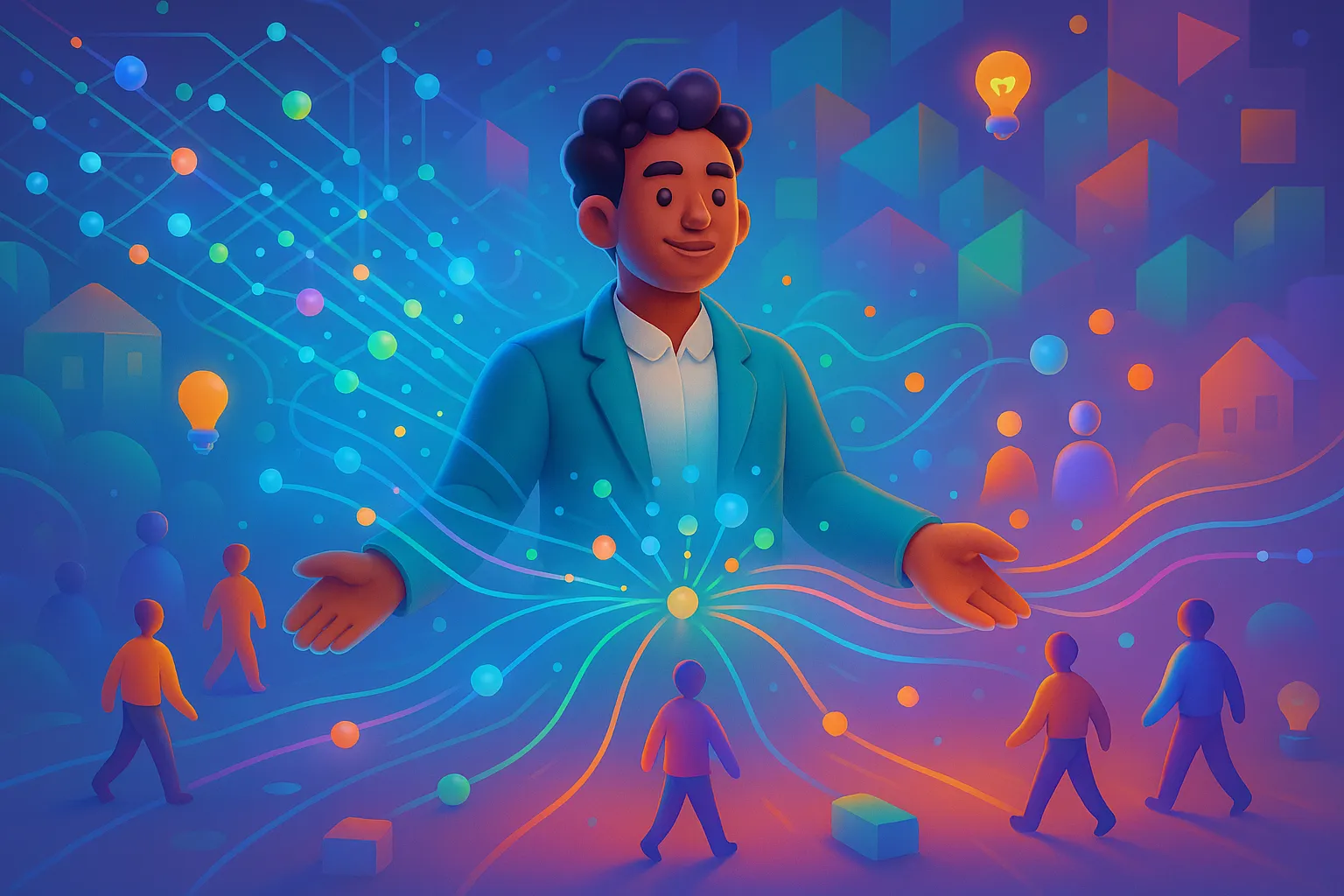 An icon representing five critical leadership skills for AI